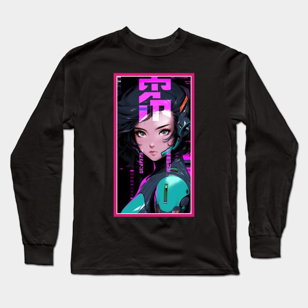 Anime Race Girl | High Quality Anime Artwork | Chibi Manga Anime Art Long Sleeve T-Shirt by AlNoah